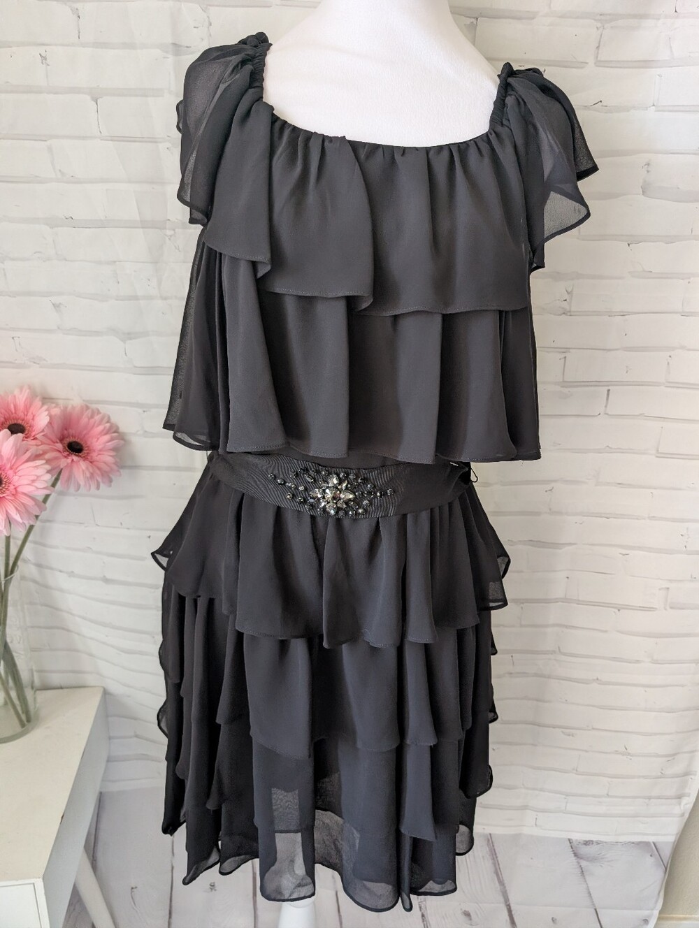 Pearl By Georgina Chapman Ruffled Tiered Dress